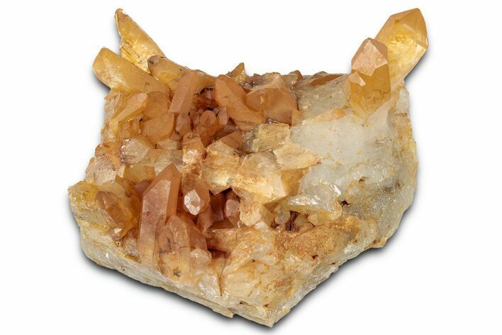 Tangerine Quartz Crystal Cluster - Brazil #328930